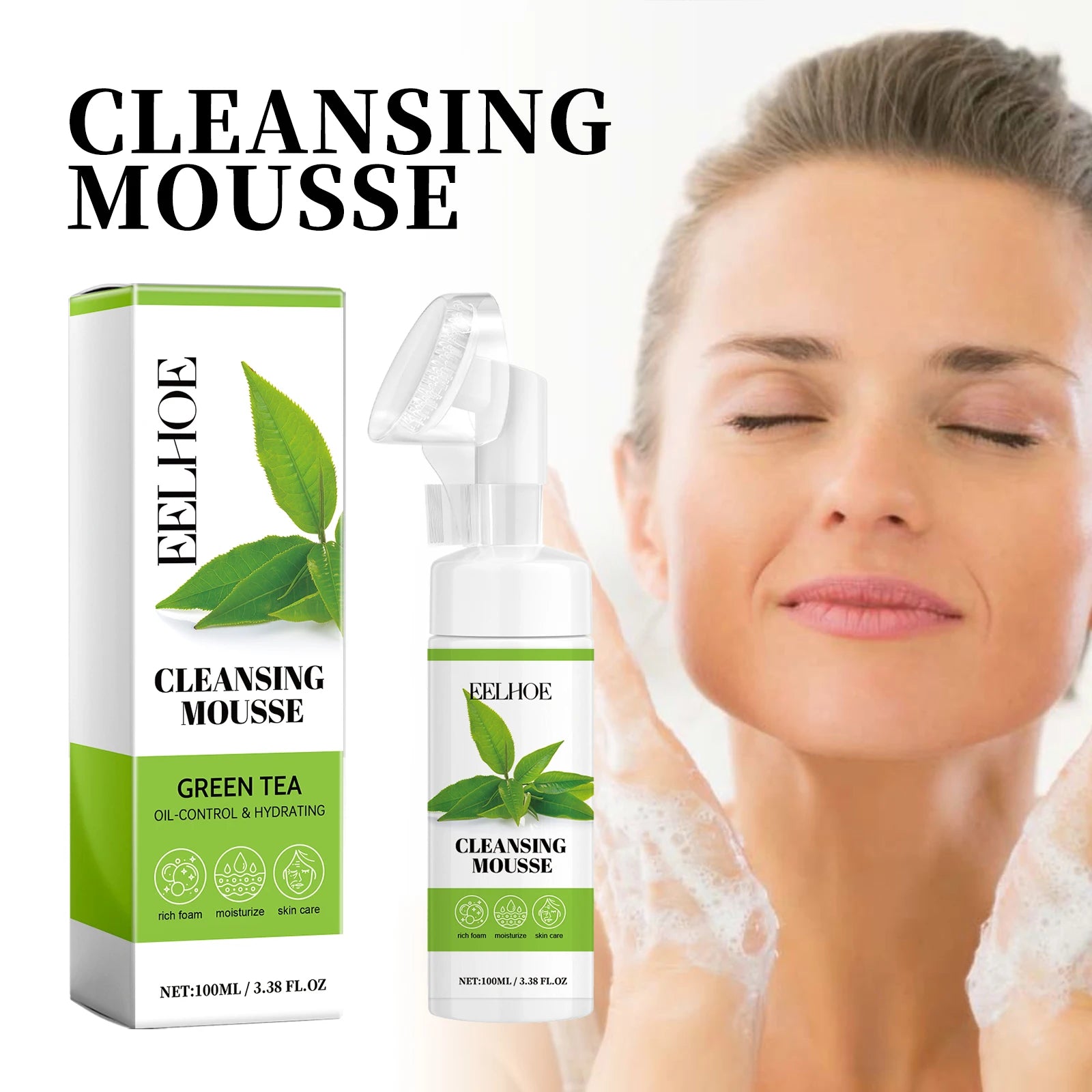 Green tea cleanser, foaming facial cleanser, deep cleansing face wash, oil control cleanser, pore shrinking face wash, best face wash for oily skin, natural face cleanser, green tea face wash, acne control cleanser, hydrating facial foam, gentle foaming cleanser, sensitive skin cleanser, blackhead remover cleanser, non-irritating face wash, anti-acne cleanser, deep pore cleanser, skin refreshing mousse, best cleanser for combination skin, green tea skincare, facial cleanser for glowing skin.