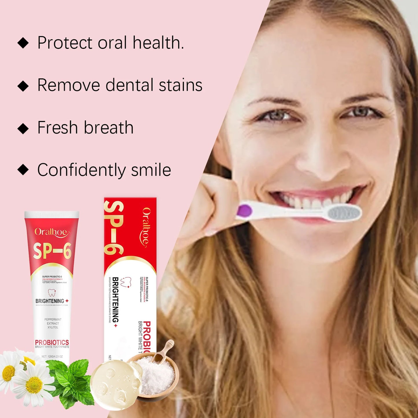 Probiotic toothpaste, whitening toothpaste, plaque remover toothpaste, best toothpaste for stains, bad breath toothpaste, deep cleaning toothpaste, probiotic oral care, gum health toothpaste, tartar control toothpaste, toothpaste for yellow teeth, whitening toothpaste for sensitive teeth, fresh breath toothpaste, oral hygiene toothpaste, fluoride-free toothpaste, anti-cavity toothpaste, toothpaste for strong teeth, stain-removing toothpaste, daily use toothpaste, refreshing mint toothpaste, natural whitenin