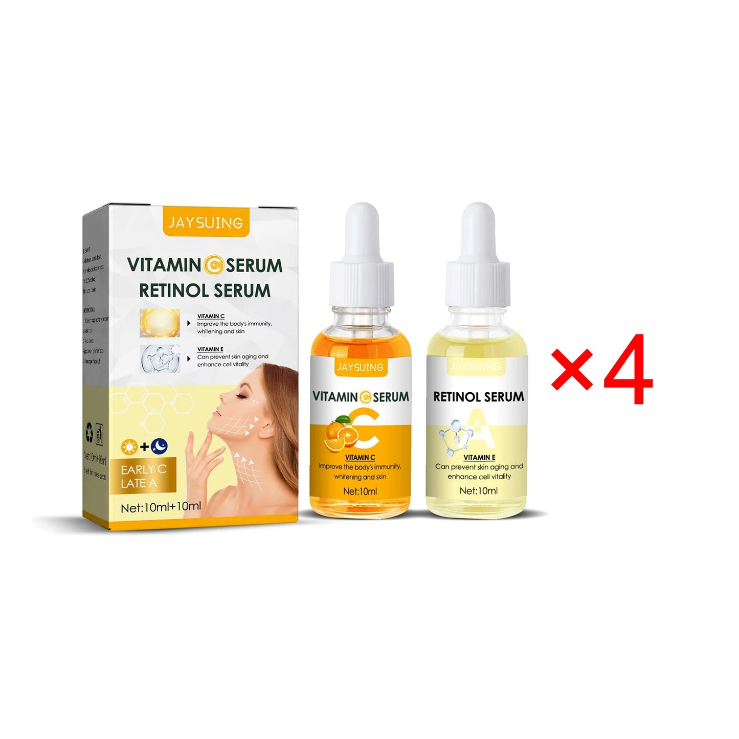 Looking for the best Vitamin C & E serum for your skin? Our anti-aging Vitamin C serum helps to brighten your skin, while the Vitamin E serum boosts immunity and enhances skin vitality. This whitening face serum works wonders for fighting signs of aging, rejuvenating skin cells, and giving you a youthful glow. Purchase the ultimate Vitamin C & E anti-aging serum for glowing, youthful skin today.