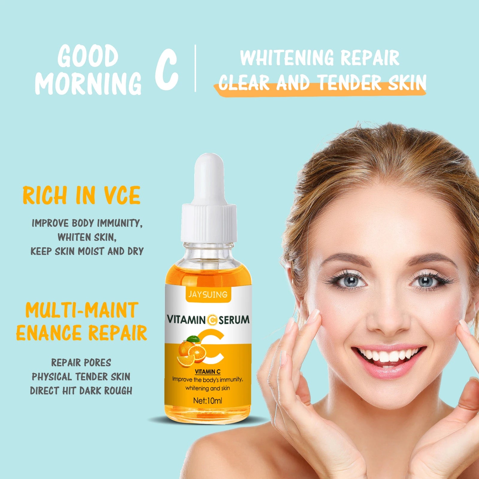 Looking for the best Vitamin C & E serum for your skin? Our anti-aging Vitamin C serum helps to brighten your skin, while the Vitamin E serum boosts immunity and enhances skin vitality. This whitening face serum works wonders for fighting signs of aging, rejuvenating skin cells, and giving you a youthful glow. Purchase the ultimate Vitamin C & E anti-aging serum for glowing, youthful skin today.