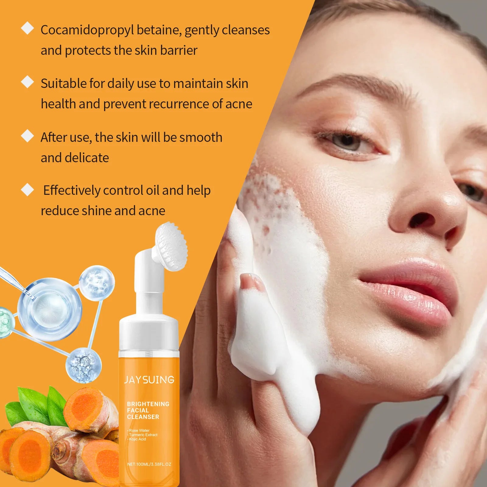 Kojic acid cleanser, turmeric face wash, anti-acne facial cleanser, blackhead remover wash, oil control face cleanser, pore minimizing face wash, best cleanser for acne-prone skin, exfoliating facial cleanser, brightening face wash, deep cleansing skincare, hyperpigmentation treatment cleanser, gentle face exfoliator, skin brightening cleanser, acne control skincare, turmeric skin care, kojic acid for dark spots, face wash for oily skin, natural acne cleanser, turmeric blackhead remover, best face wash for 