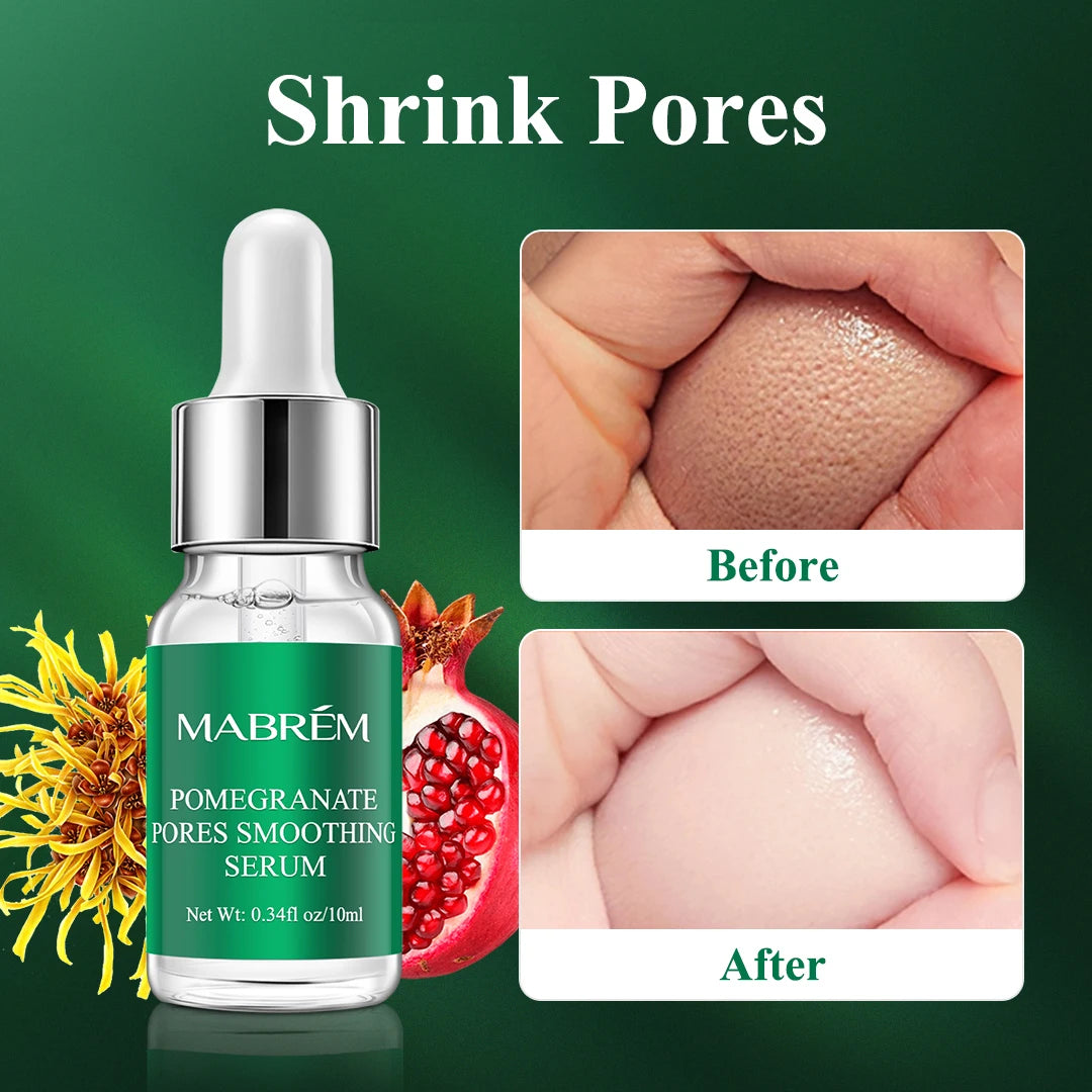 Pore shrinking serum, pore tightening essence, minimize pores, best serum for large pores, oil control serum, hydrating pore treatment, skin firming serum, refining skin texture, smooth skin essence, deep pore treatment, acne-prone skin serum, anti-aging pore serum, lightweight face serum, pore-reducing skincare, non-greasy serum, skin tightening essence, best serum for oily skin, facial serum for dry skin, hydration and oil control, repairing skin serum, pore minimizer solution.